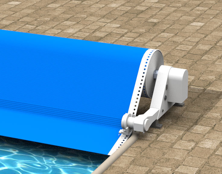 A Manual Concealed Pool Cover Roller Can Make Stylish Seating